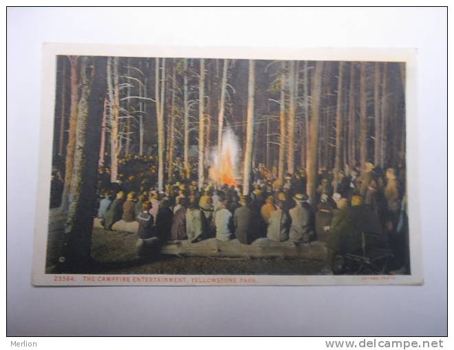 US -WY- Yellowstone Park - The Campfire Entertainment  Ca  1910's - VF  -  D64696 - Yellowstone