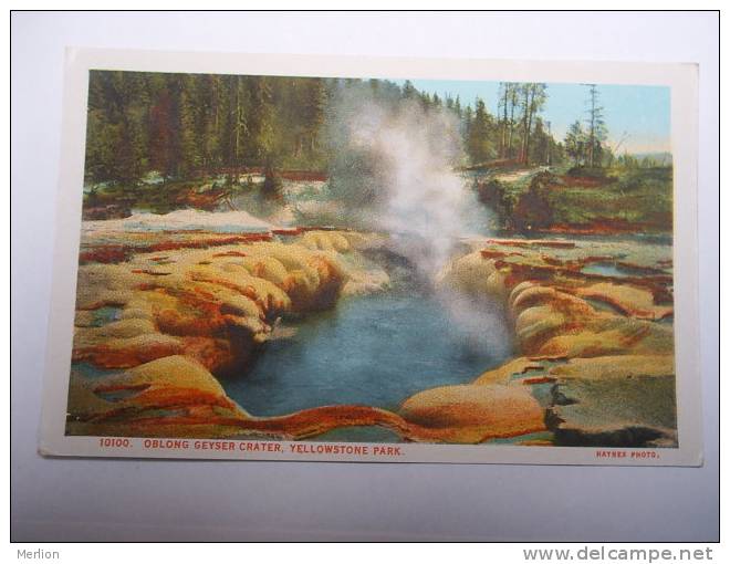 US -WY- Yellowstone Park - Oblong Geyser Crater  Ca  1910's - VF  -  D64701 - Yellowstone