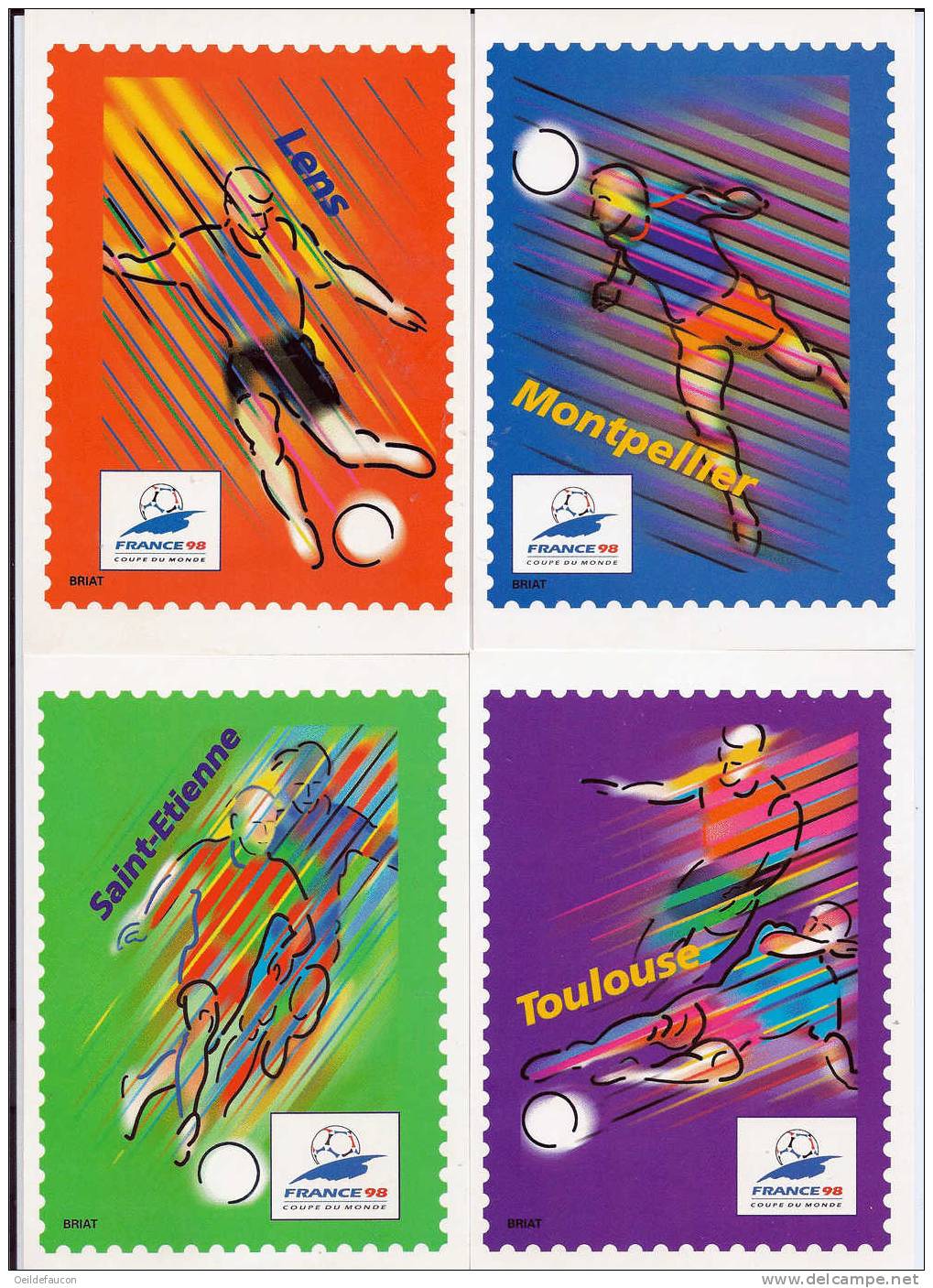 FRANCE - Yvert - Coupe Du Monde De Football 1998 - PAP 3013 CP1** - 4 Cartes Postales - - PAP: Sonstige (1995-...)