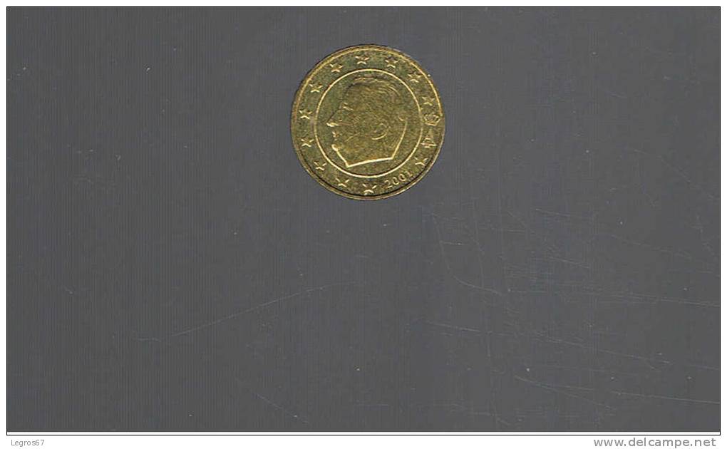 PIECE DE 10 CT D'EURO BELGIQUE 2001 - SURCHARGE METAL AU VERSO - Errors And Oddities