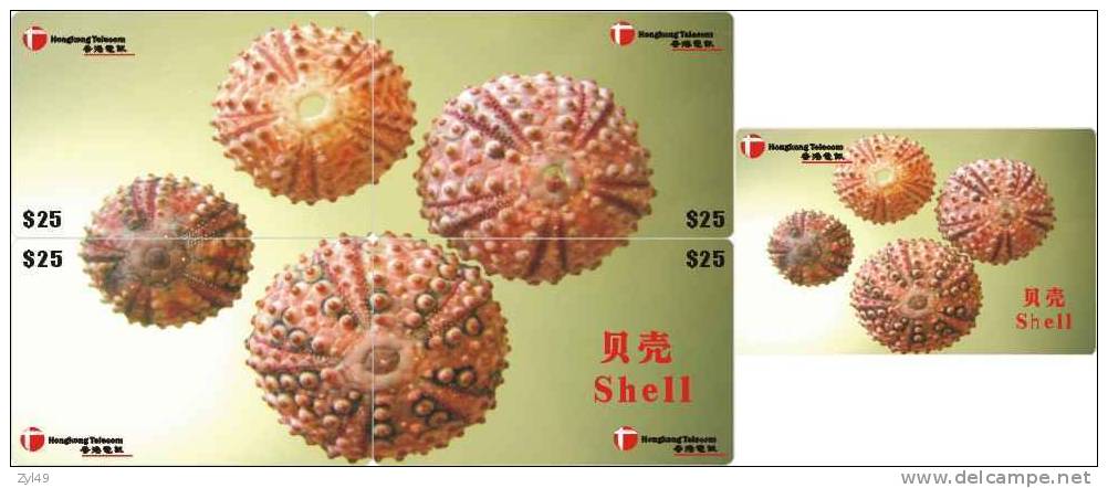 S05071 China Shell Puzzle 5pcs - Fish