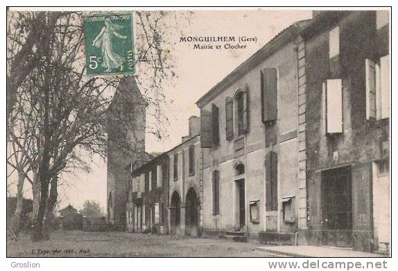 MONGUILHEM (GERS) MAIRIE ET CLOCHER - Autres & Non Classés