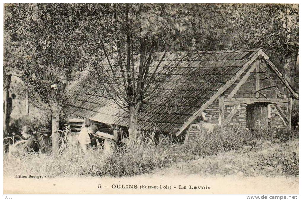 CPA - 28 - OULINS - Le Lavoir - 654 - Autres & Non Classés