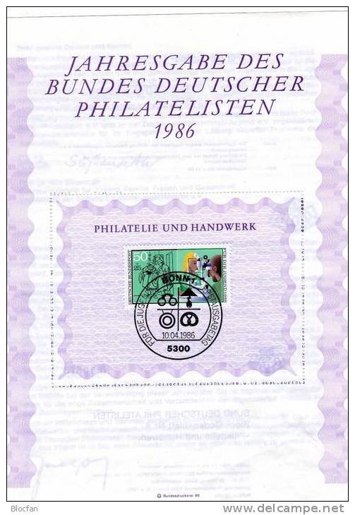 5 Ersttags-Blocks Mit SST Aus Jahresgabe 1985-1989 BRD 91€ Blocchi Bloque Hoja Hb Bloc M/s Sheet FDC Document Bf Germany - Autres & Non Classés