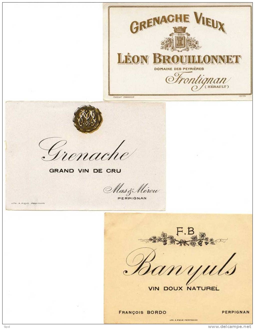 Anciennes étiquettes  De Vin Du Sud Ouest - Languedoc-Roussillon