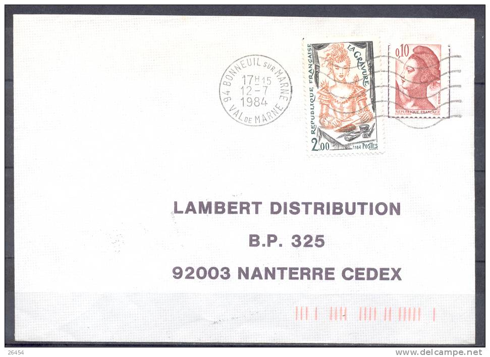 94 BONNEUIL Sur MARNE   Le 12 7 1984  VAL De MARNE   Courrier Pour LAMBERT  A NANTERRE  DALLAY Num 2359 Et 2221 - 1961-....