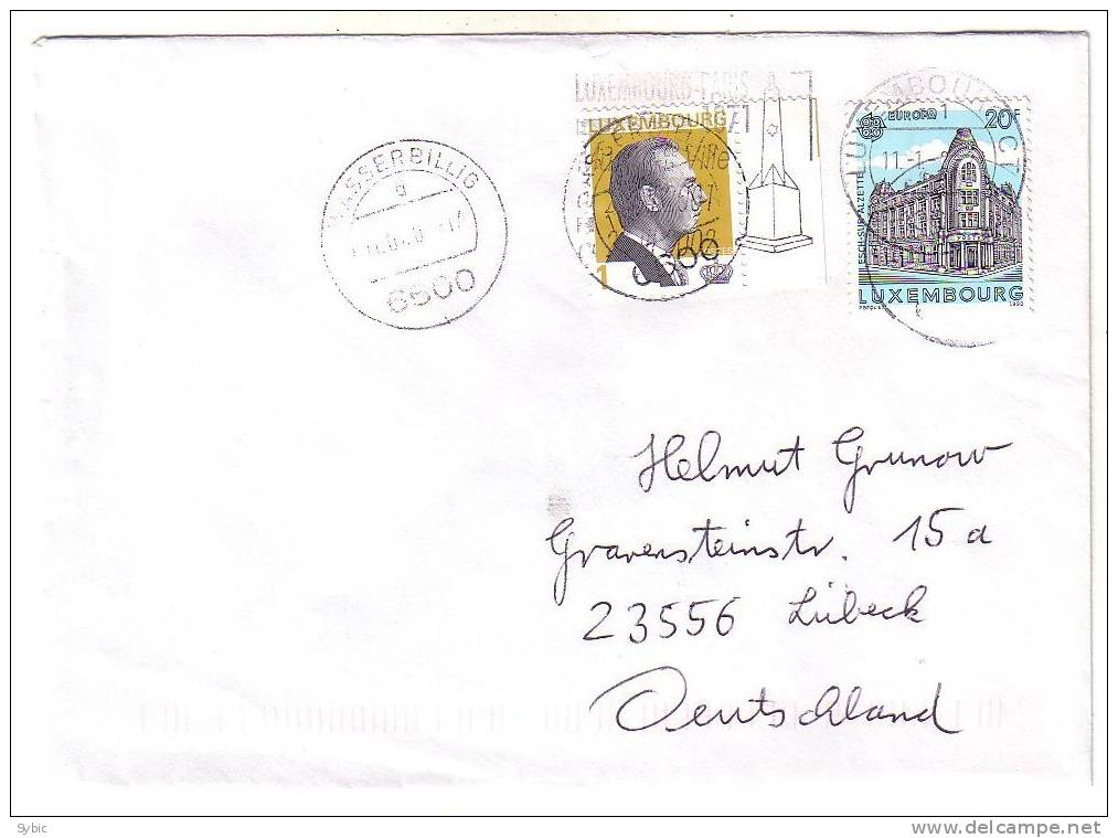 LUXEMBOURG - Lettre Pour L' Allemagne - 2001 - Briefe U. Dokumente