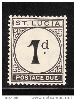 St Lucia 1933-47 Postage Due Stamp 1p Mint - St.Lucia (1979-...)