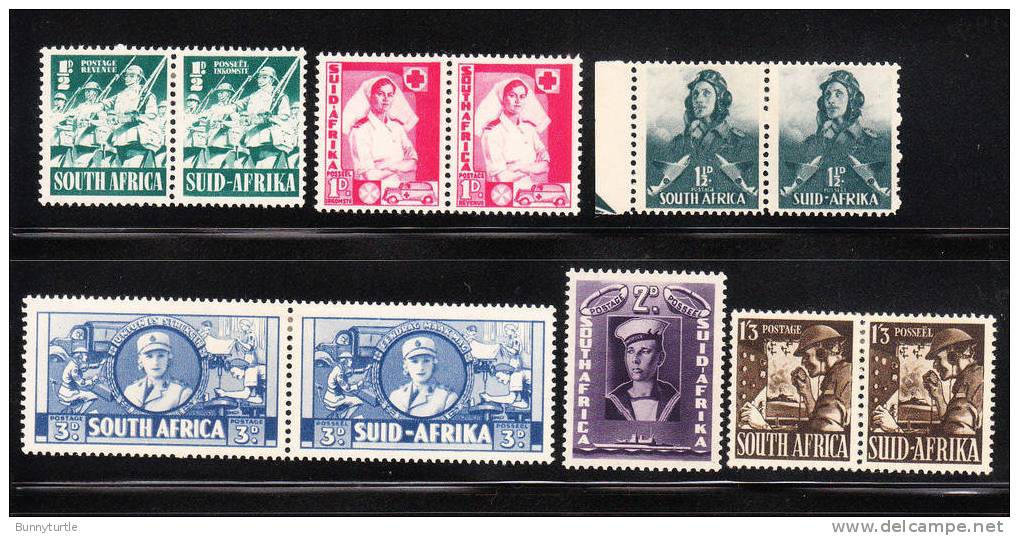 South Africa 1941-43 Armed Forces Sailor Nurse Airman MLH - Unused Stamps