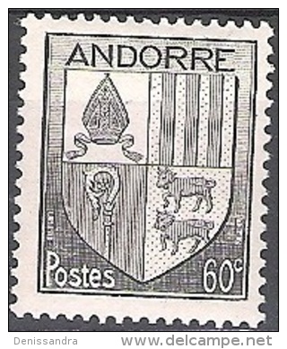 Andorre Français 1944 Yvert 97 Neuf ** Cote (2015) 0.15 Euro Armoiries Des Vallées - Neufs