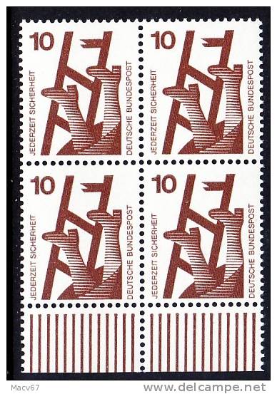 Germany 1075X4   **  ACCIDENT PREVENTION - Unused Stamps