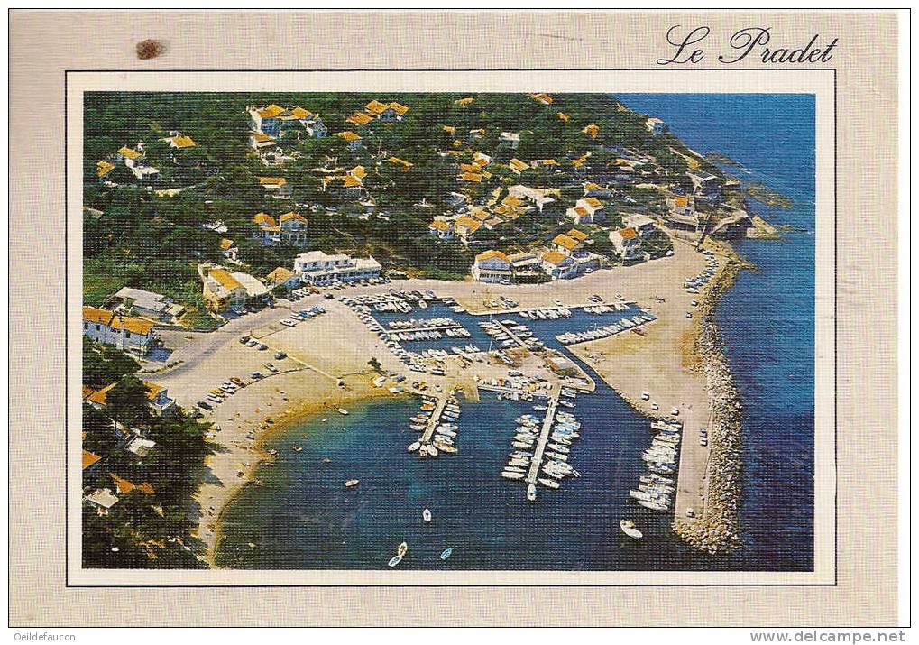 Vue Aérienne Du Port Et De La Plage Des Oursinières - Le Pradet