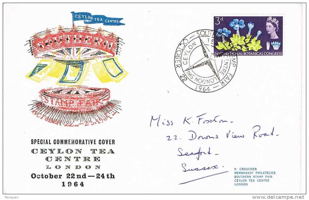Carta F.D.C. LONDON 1964.  Ceylon Tea Center - 1952-1971 Em. Prédécimales
