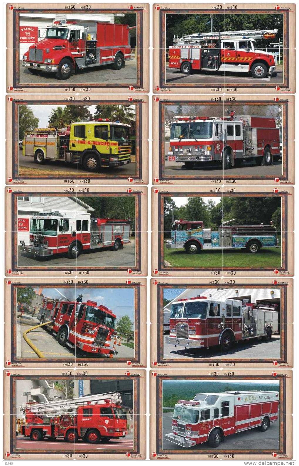 A04144 China Fire Engine Puzzle 40pcs - Pompieri