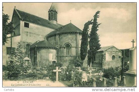 64 LESCAR La Cathédrale Et Le Cimetière - Lescar