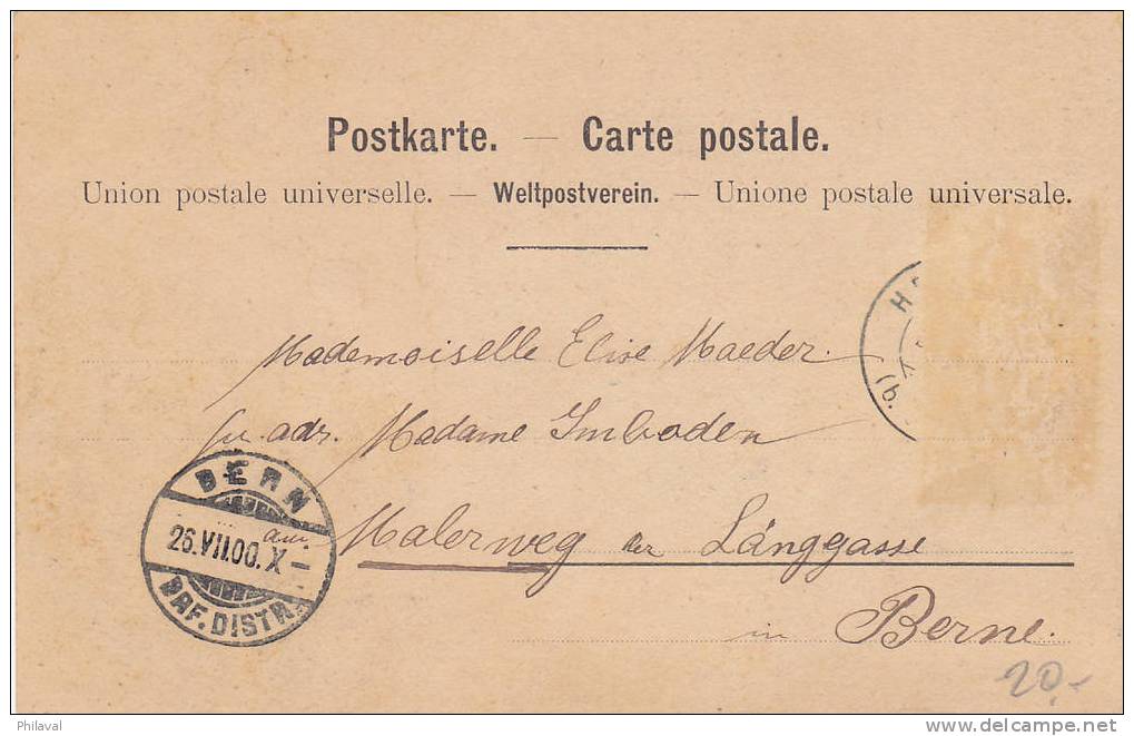 Neuenegg - Belle Carte Oblitérée Le 26.VII.1900 - Neuenegg