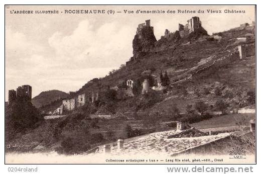 Rochemaure - Vue D'ensemble Des Ruines Du Vieux Château  :  Achat Immédiat - Rochemaure