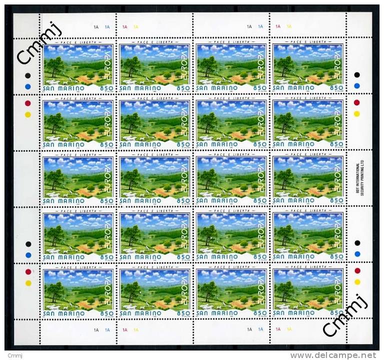 1995 - SAINT-MARIN - SAN MARINO - Sass. Block MF 1446/47 - MNH - (**) - New Mint - Blocchi & Foglietti