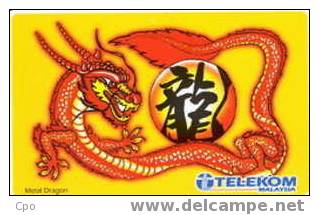 # MALAYSIA A18 Metal Dragon 10 Siemens   Tres Bon Etat - Malaysia