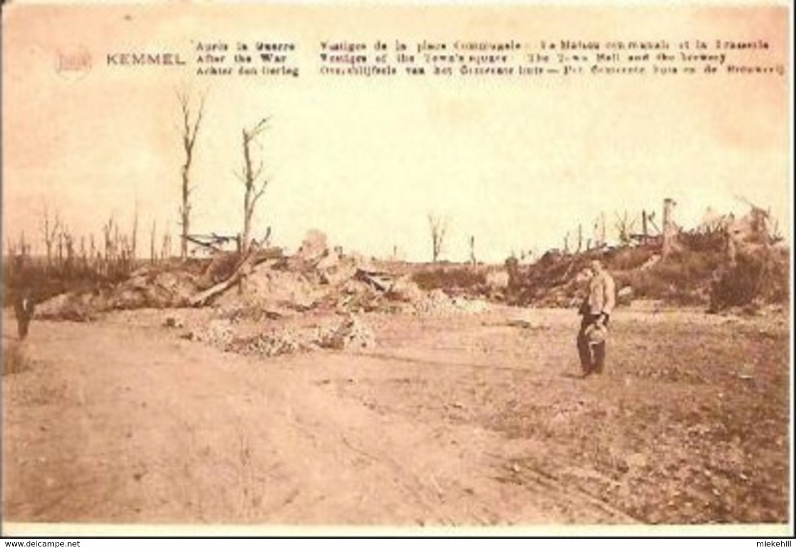 KEMMEL-RUINES GUERRE 1914/1918-place Communale-brasserie-brewery-brouwerij - Heuvelland