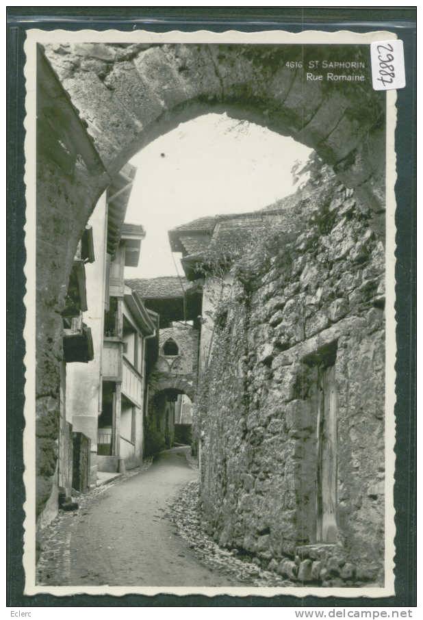 DISTRICT DE LAVAUX /// ST SAPHORIN  - TB  ( AU DOS: ADHERENCES DE PAPIER NOIR SUR LEQUEL LA CARTE ETAIT COLLEE ) - Saint-Saphorin