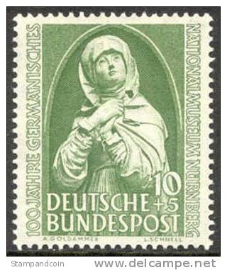 Germany B324 Mint Hinged Nuremberg Madonna Semi-Postal From 1952 - Neufs