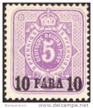 Germany Offices In Turkey #1 Mint No Gum 10pa On 5pf From 1884 - Turchia (uffici)