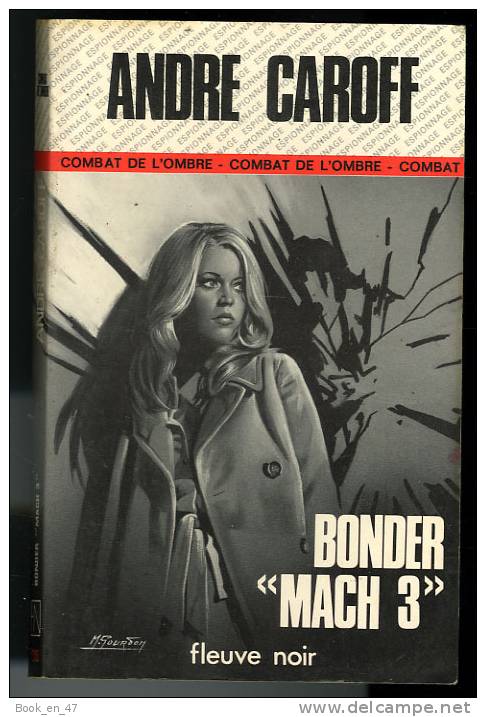 {44709} André Caroff " Bonder "mach 3"  "; Espionnage N° 1316  EO 1977.  " En Baisse " - Fleuve Noir