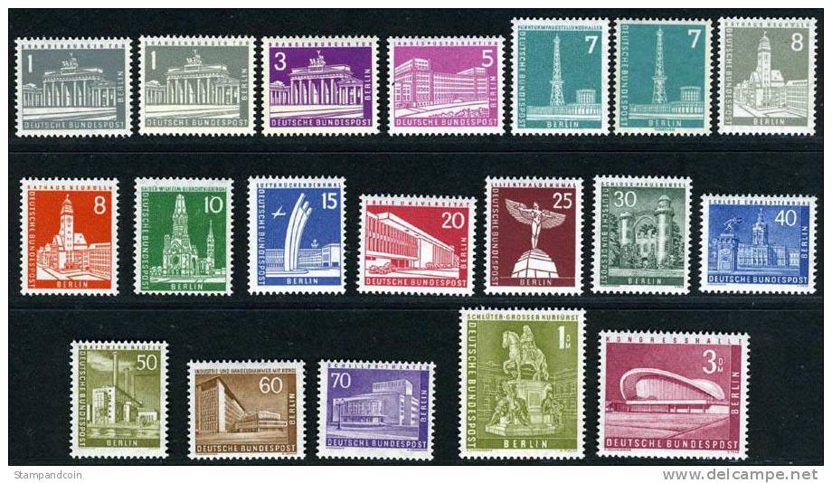 Germany Berlin 9N120-136 Mint Never Hinged Set From 1953-54 - Ungebraucht