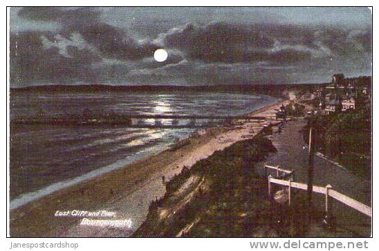 BY MOONLIGHT - East Cliff & Pier C.1905 - BOURNEMOUTH - Dorset (was Hampshire) ENGLAND - Bournemouth (depuis 1972)