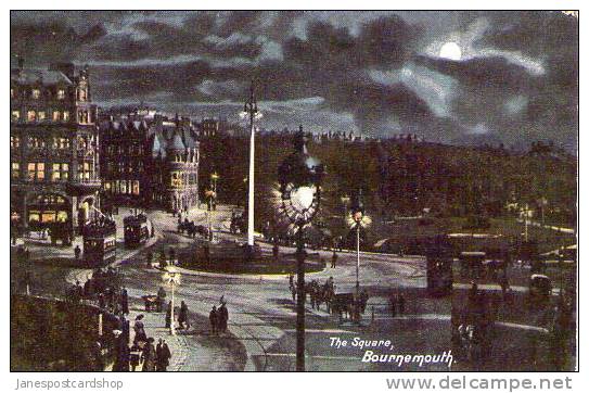 BY MOONLIGHT - The  Square C1905 - BOURNEMOUTH - Dorset (was Hampshire) ENGLAND - Bournemouth (a Partire Dal 1972)
