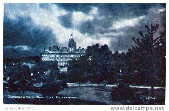 BY MOONLIGHT - Gdns & HOTEL MONT DORE - BOURNEMOUTH - Dorset (was Hampshire) ENGLAND - Bournemouth (a Partire Dal 1972)