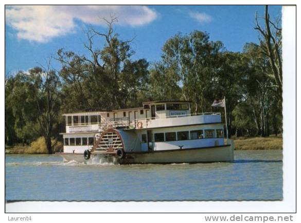 (291) - Australia, Murray River Paddle Boat Rothbury - "Péniche" Bateaux A Aube Sur La Murray River - Houseboats