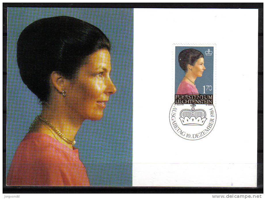 Liechtenstein-1984-Maximumkarte (864) - Brieven En Documenten