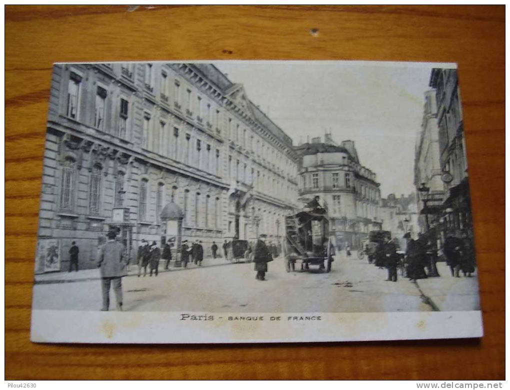 Grosse Animation Devant La Banque De France De Paris : Autobus à Impériale.... - Banken