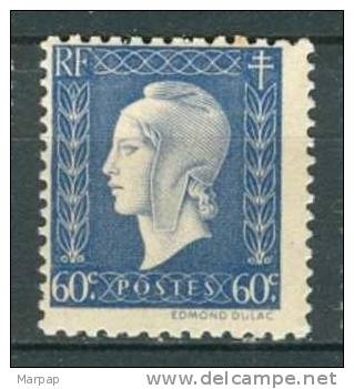 France, Yvert No 686, MNH - 1944-45 Marianne Of Dulac