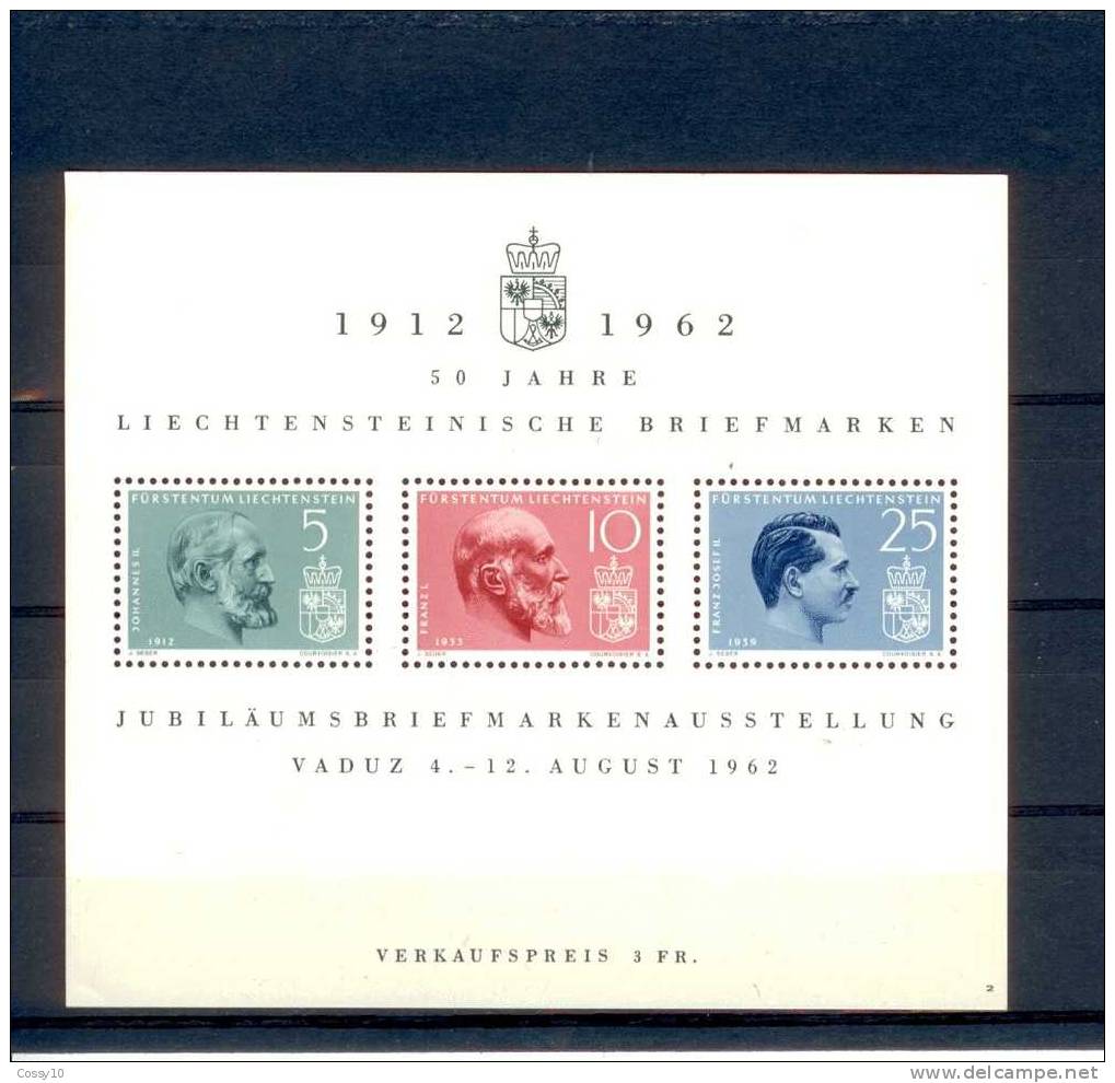 LIECHTENSTEIN  1962  N°  32 BLOC  EMISSIONS DE BIENFAISANCE  NEUF - Official