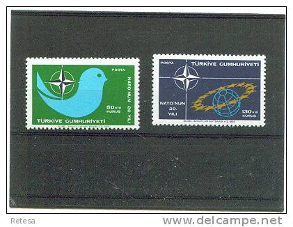 TURKIJE  20 JAAR NATO  1969 ** - Unused Stamps