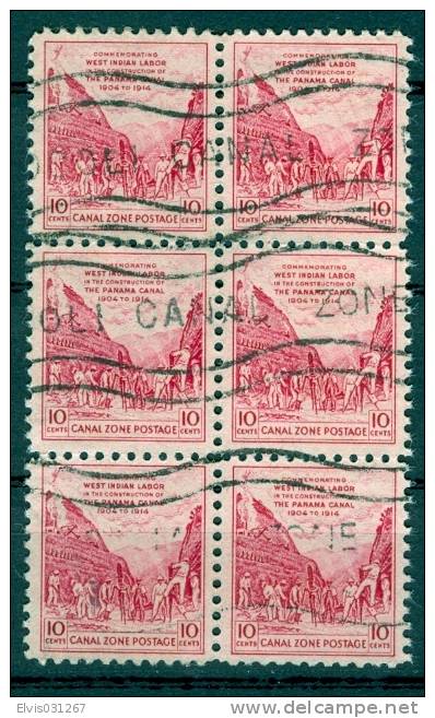 Canal Zone 1951, Scott No. : 146 X 6 BLOCK, - Used - - Autres - Amérique