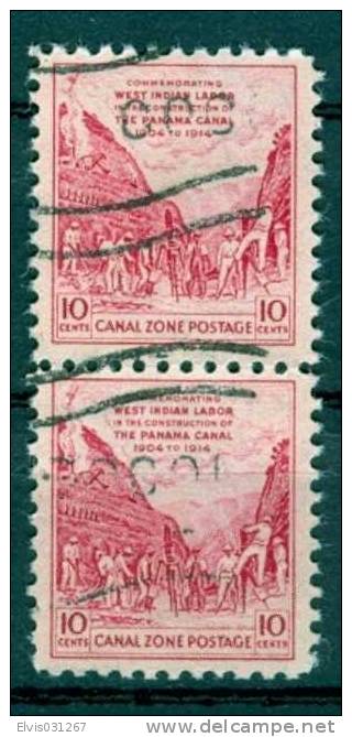 Canal Zone 1951, Scott No. : 146 X 2 PAIR, - Used - - America (Other)