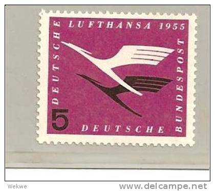 BRDMi.nr.205**/ (1955) Lufthansa 5 Pfg., Einzelwert - Neufs