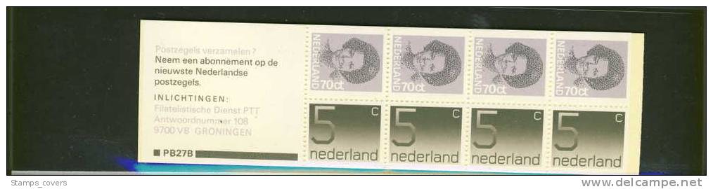 NETHERLAND MNH** MICHEL HB 28 CARNET BOOKLET - Carnets Et Roulettes