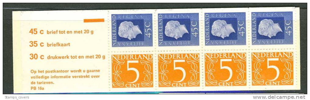 NETHERLAND MNH** MICHEL HB 18 CARNET BOOKLET - Carnets Et Roulettes