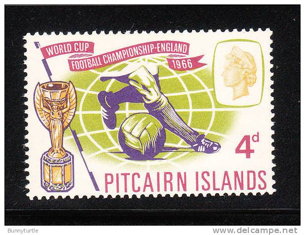 Pitcairn Islands 1966 World Cup Soccer Issue 4p MNH - Islas De Pitcairn
