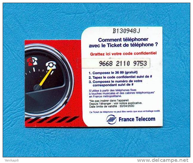 ( 3019 ) -  COMPTEUR  1 Coins Carrés  - ( Ticket Téléphone )  - *** TTBE / LUXE *** - Voir  Scan - - FT