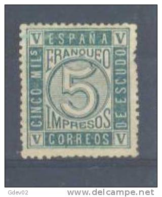 ES093-L3566.España.Spain. Espagne.CIFRAS  E ISABEL Ll.1867  (Ed 93).sin Goma.MAGNIFICO - Nuovi