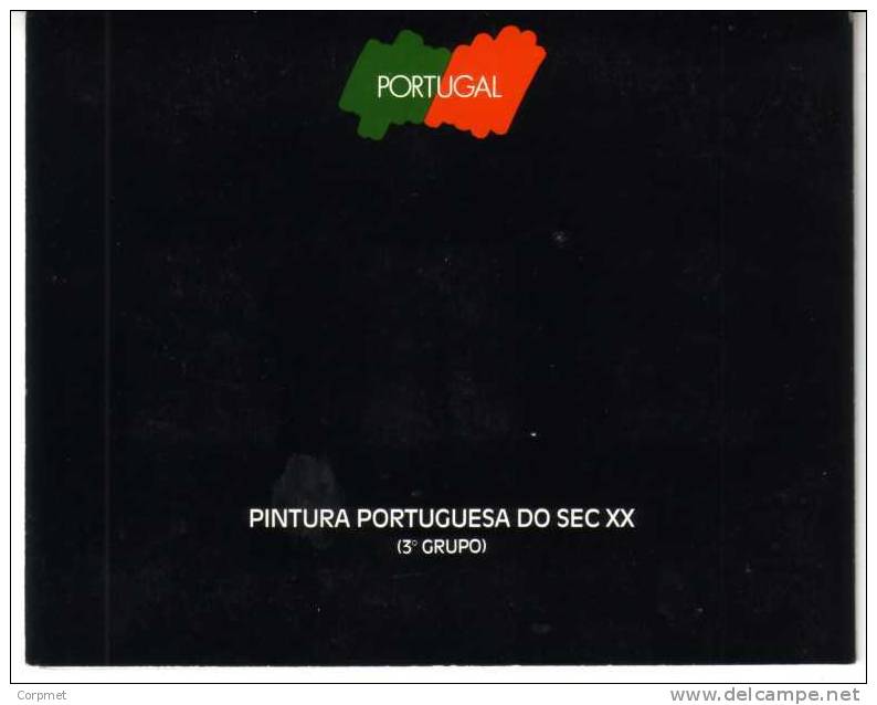 PORTUGAL - 1989 PINTURA PORTUGUESA DO SEC XX (3o. Grupo) Official First Day Booklet - Yv. # 1755/57 + SS 64 - Carnets