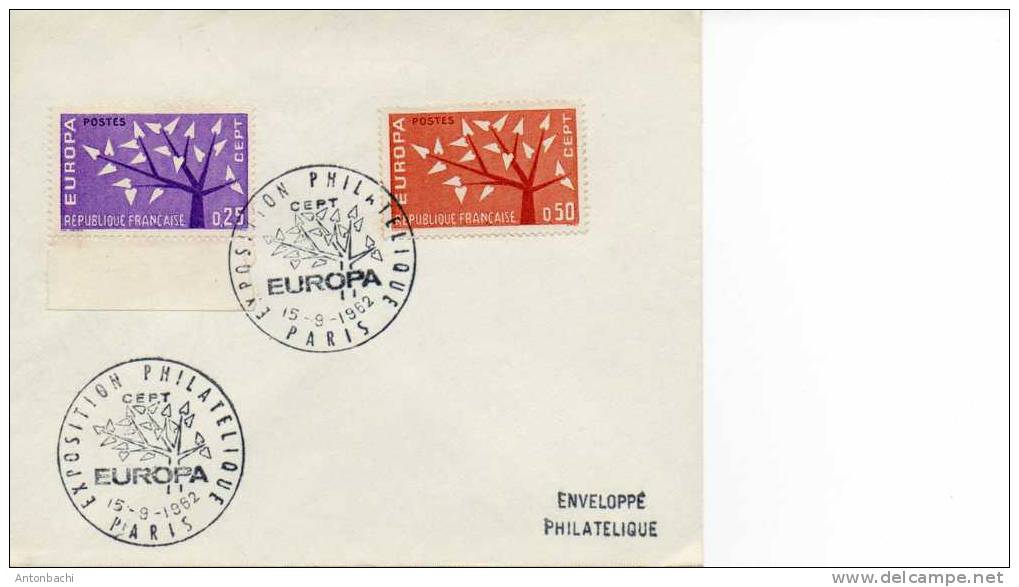 FRANCE - 1962 - EUROPA CEPT - YVERT 1358-1359/ SCOTT 1045-1046 - 1962