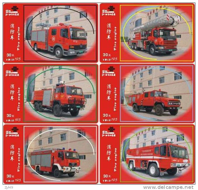 A04195 China Fire Engine 6pcs - Brandweer