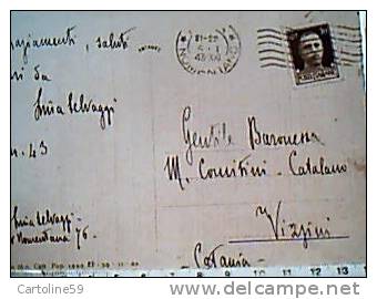 CARD ROMA VIAGGIATA X VIZZINI CATANIA  5 GENNAIO 1943 CG295 - Used